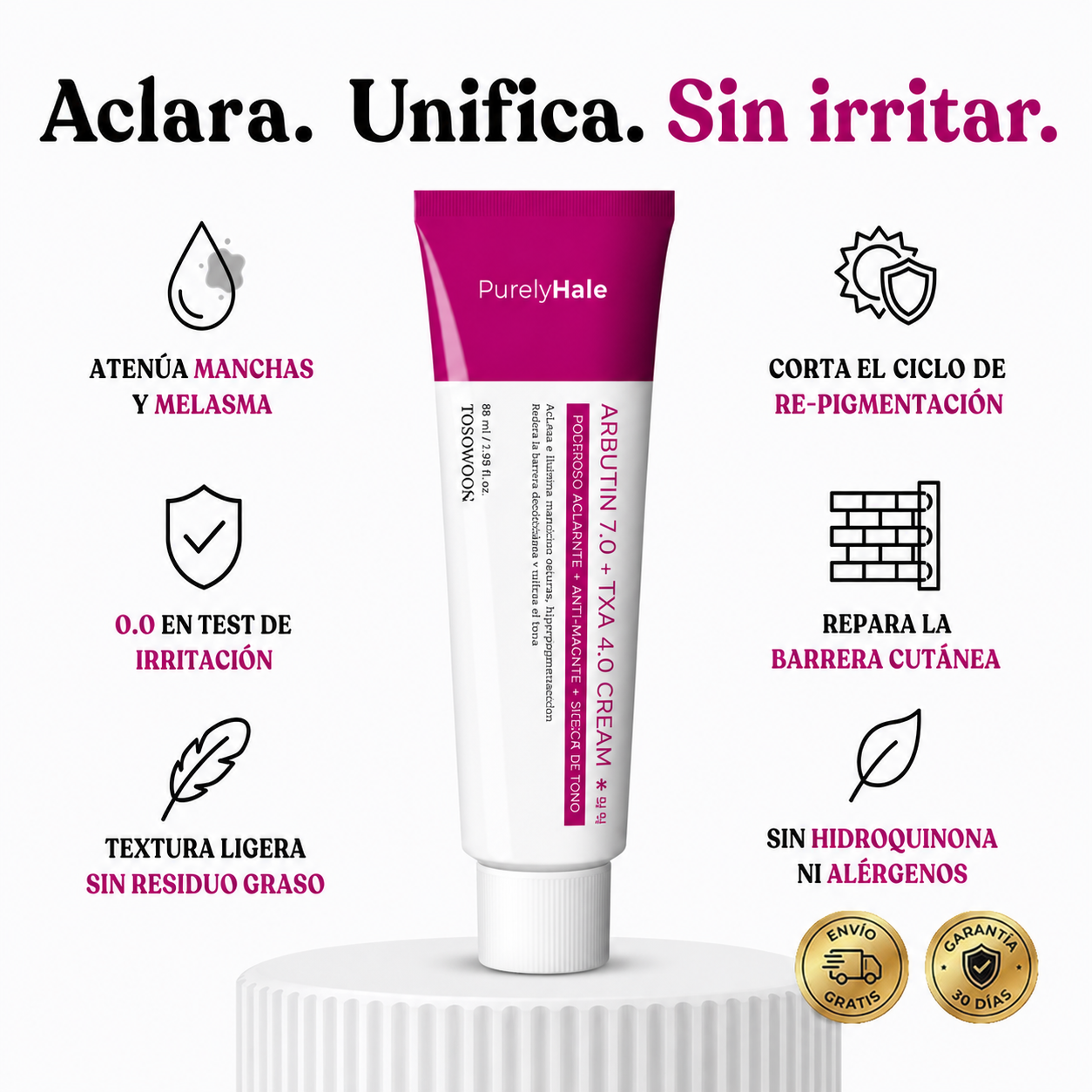 Crema Despigmentante — Arbutina 7% + TXA 4%