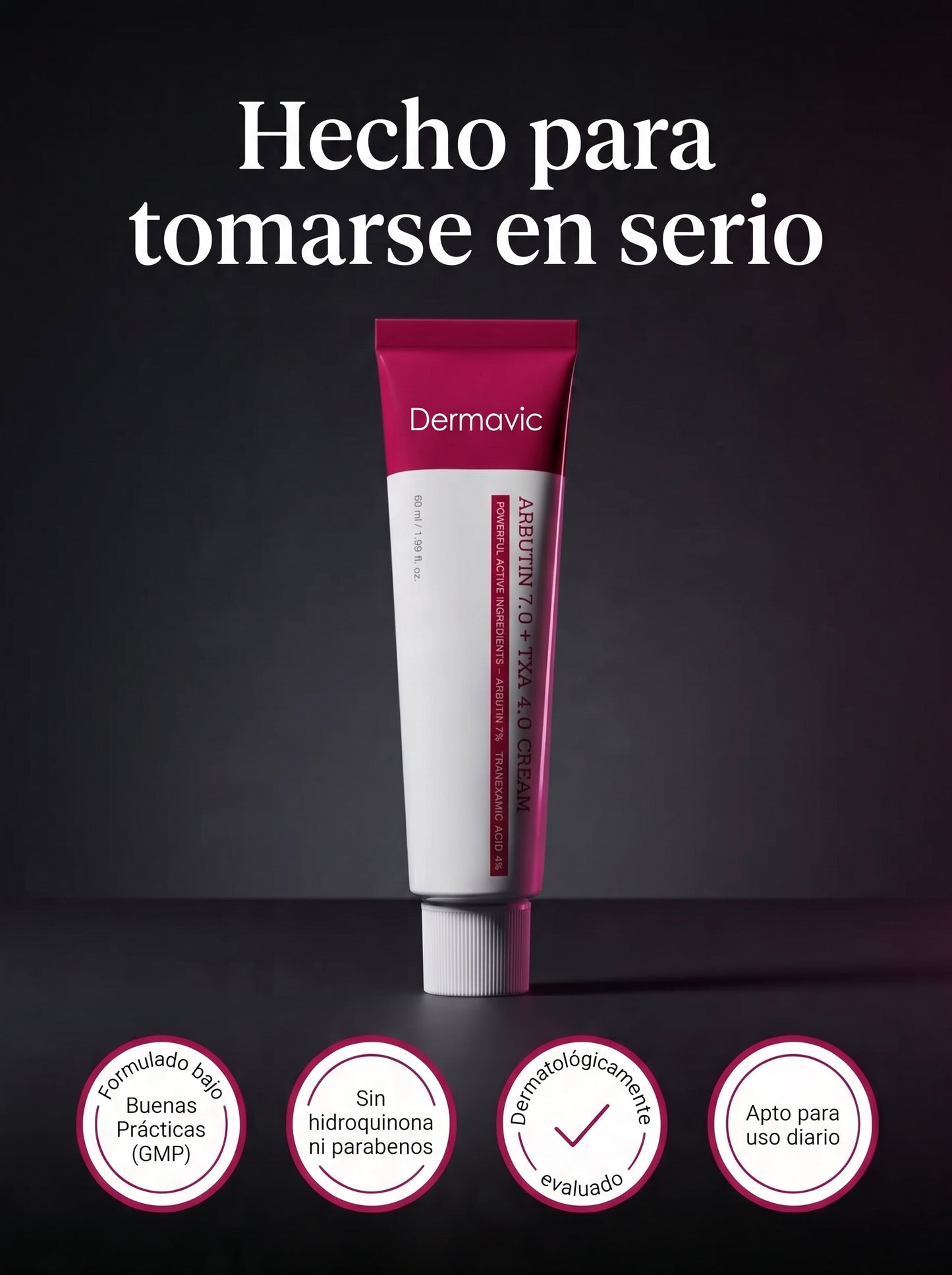 Arbutin 7% + TXA 4% Cream Crema correctora de manchas y paño · Doble activo