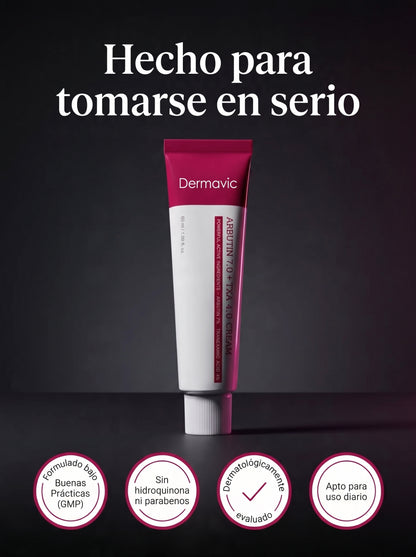 Arbutin 7% + TXA 4% Cream Crema correctora de manchas y paño · Doble activo
