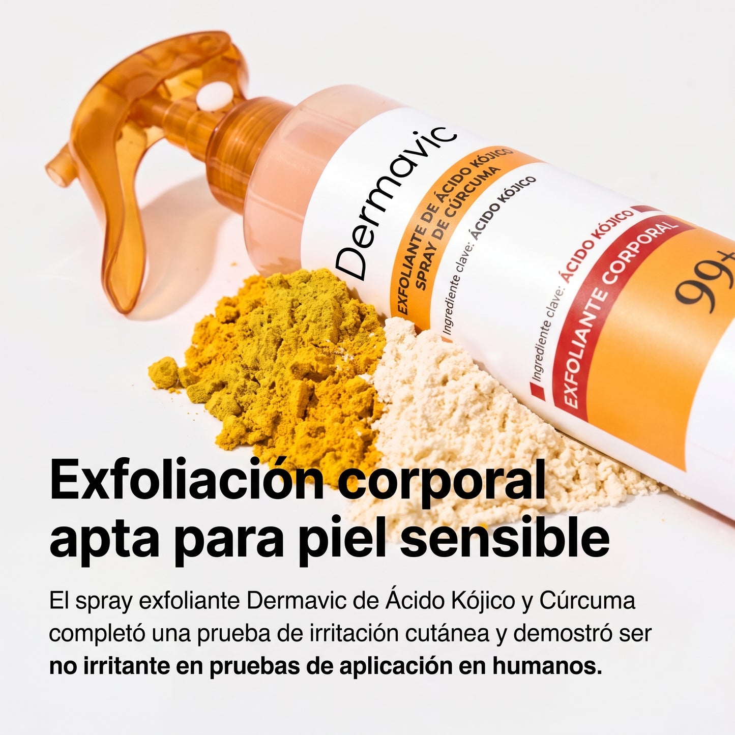 Dermavic Glow Renove — Spray Exfoliante Corporal Ácido Kójico 99% y Cúrcuma 200ml