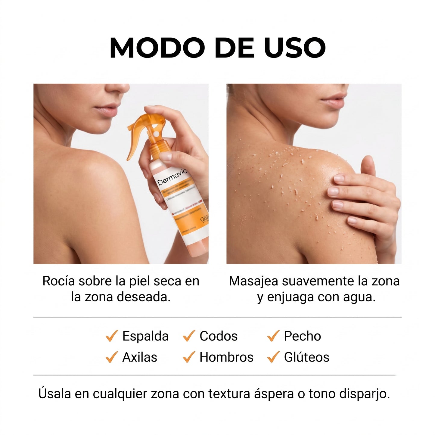 Dermavic Glow Renove — Spray Exfoliante Corporal Ácido Kójico 99% y Cúrcuma 200ml