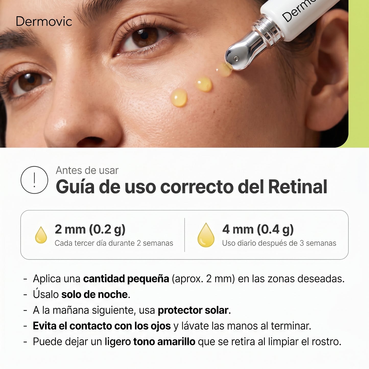 Sérum Reafirmante · Retinal + Péptidos