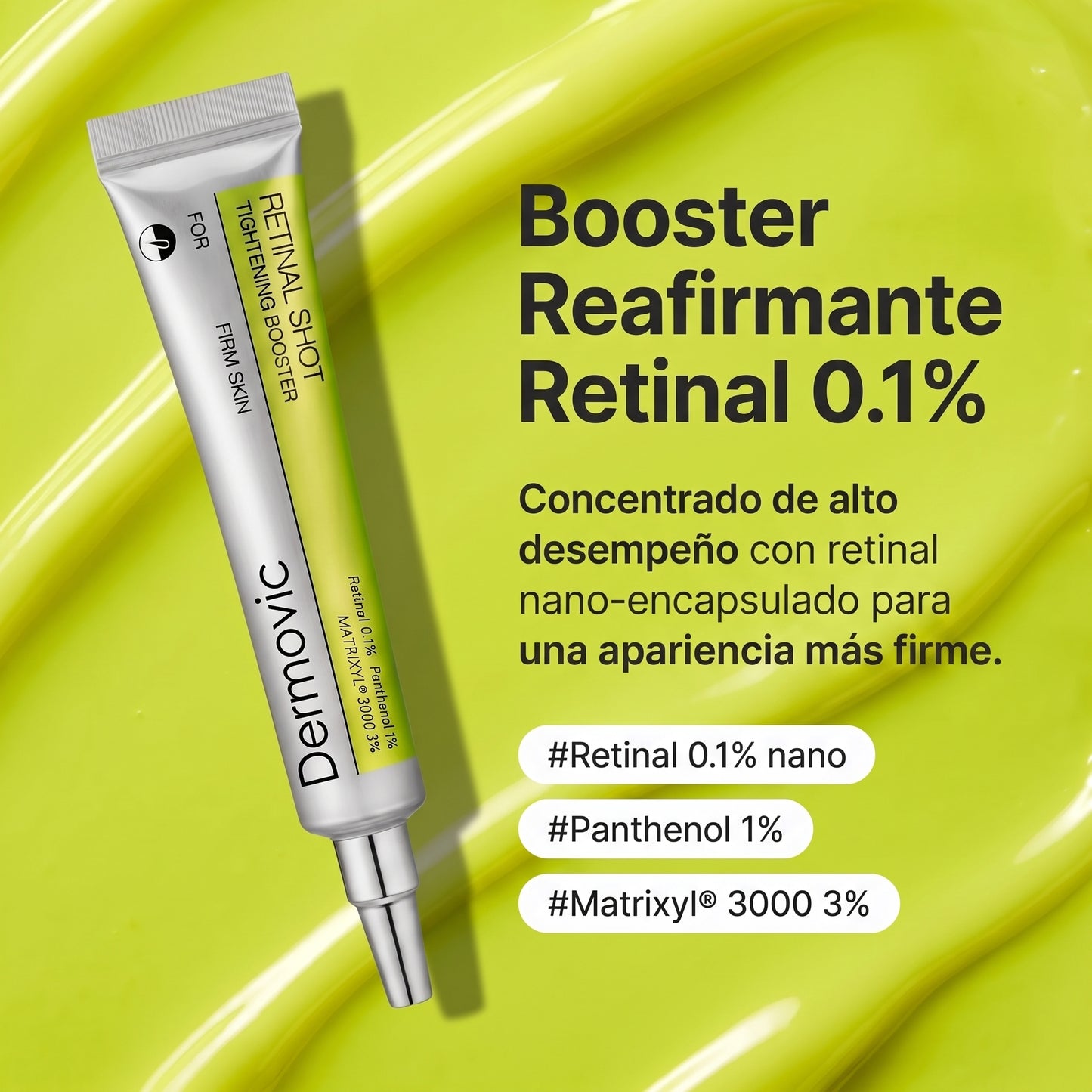 Sérum Reafirmante · Retinal + Péptidos